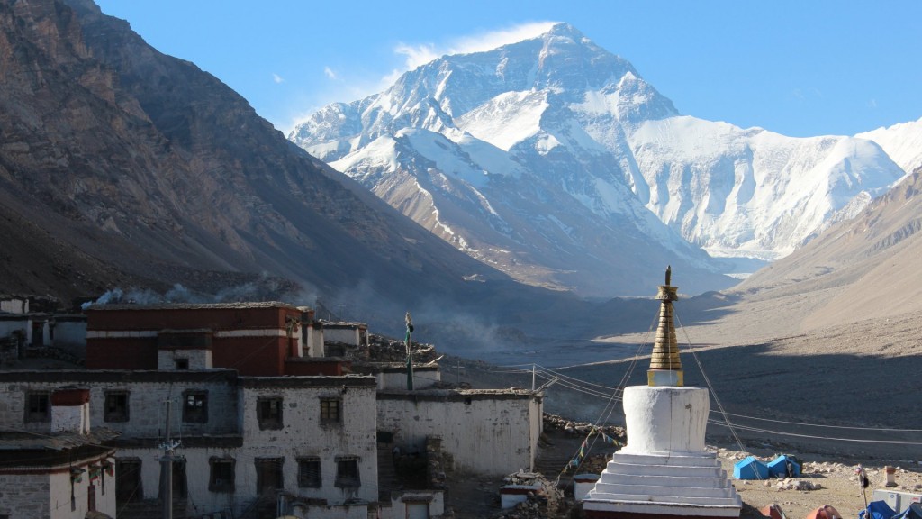 Kloster Rongbuk mit Mt. Everest - Tibettour 