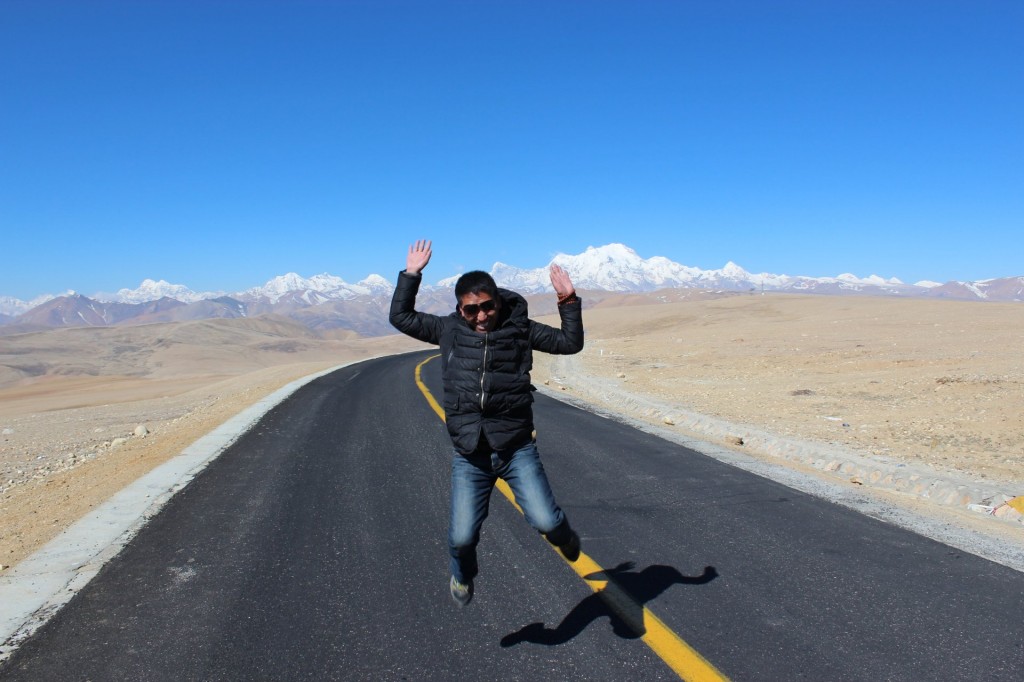 Auf dem Highway in Tibet