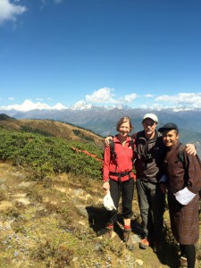 Bhutan Gangkhar Puensum Trek mit Blick zum Himalaya